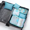 Bolsas de almacenamiento de viaje de tamaño pequeño, juego de seis piezas para empacar equipaje, bolsa organizadora para ropa, zapatos y calcetines, bolsa organizadora portátil para viaje de negocios
