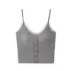 Camisola sexy de encaje para mujer de principios de otoño, pura y deseable, corte ajustado, abotonada, adecuada para usar sola o en capas