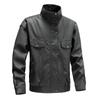 Chaqueta de cuero engrosada con forro polar para hombre, nueva chaqueta de cuero de motociclista de corte entallado con cuello vertical corto de otoño e invierno de 2024.