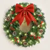 Guirlanda de pinha de Natal nova transfronteiriça, pendente de porta, vitrine de shopping center, decorações para festas e feriados, itens decorativos artificiais
