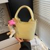 Bolso de Hombro Cruzado Versátil de Moda para Mujer 2025 Nuevo Verano Estilo Coreano Bolso Balde de Mano