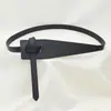 Novo Cinto para Casaco Estilo Coreano Simples Cinto Feminino Fivela Irregular Nó de Casaco Terno Cintura Apertada Cintura Larga Cobertura