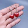 Pendientes de hilo de oro púrpura al por mayor, pendientes de plata esterlina, pendientes de naffo rojo, pendientes de temperamento simple, joyería