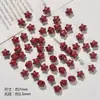 Accesorios para el Cabello Rojos Festivos de Año Nuevo Hechos a Mano DIY Estrellas de Dibujos Animados Corazones Lazos Pequeños Adornos Materiales Cuentas Sueltas