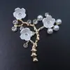 Accesorios de Aleación Ramas de Flor de Perla y Hojas Joyería DIY Literario Antiguo Hecho a Mano Accesorios para el Cabello Tocados Accesorios de Flor de Ciruelo Retro