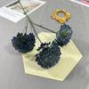 As novas flores de plástico de simulação de frutas favo de mel de 3 cabeças podem ser tingidas de qualquer cor, flores decorativas florais para salão de casamento, flores artificiais