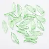 Nuevo Jelly Hoja de Dos Colores 9*25mm Hoja de Algas Vidrio DIY Hecho a Mano Pasador Pendientes Joyería Material Antiguo