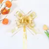 Nova 70# gaze de neve oversized laço de pérola flor de mão decoração de carro de casamento embalagem de presente de flor flor