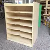 Mesa de Arte Móvel para Jardim de Infância Sala de Aula de Artes Armário de Armazenamento de Papel de Desenho em Madeira Maciça Estúdio de Educação Infantil Rack Organizador Armário de Artes