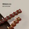 Base de Práctica para Uñas Estilo Japonés de Nogal Madera Natural Minimalista Exhibidor de Uñas Portátil y Herramienta para Crear Patrones en Uñas