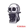Pegatina de Tela Bordada de Gato de Dibujos Animados de Venta Caliente Transfronteriza Parche de Animal con Adhesivo Termofusible Popular Europeo y Americano Gato Calavera Personalidad