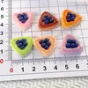 Juguete de Comida de Simulación Pizza de Arándano Accesorios de Resina DIY Pegamento de Crema Casero Adornos para Pasador Materiales para Hebilla de Zapato Clog