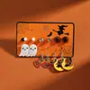 Venta Caliente Transfronteriza Europea y Americana Combinación de Pendientes de Halloween Dibujos Animados Divertidos Cabeza de Calabaza Fantasma Murciélago Elemento Set de Pendientes