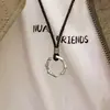 2026 Nuevo Vintage Nudo de Bambú Hebilla de Paz Collar de Suéter Accesorio de Moda Unisex Colgante Collar para Pareja