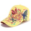 Gorra de béisbol de algodón transpirable con bordado de flores y mariposas para mujer, estilo coreano, de moda, para primavera y verano