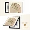 Cuadro decorativo con medidor de viento de registro, cuadro de distribución de viento de color crema nórdico, cuadro colgante con interruptor de caja de puerta eléctrica de planta verde, mural