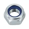 Tuerca autoblocante de acero al carbono, galvanizada en zinc azul, estándar nacional GB889, tuerca hexagonal autoblocante con inserto no metálico m4m5m8