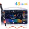 Marcadores Brillantes de Cabeza Única de Colores con Efectos Luminosos, Brillantes, Arena Fluyente y Luz Plateada Cambiante para Diario y Dibujo Fluorescente Infantil