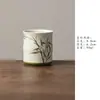 Juego de té Miyan estilo chino pintado a mano con bambú verde, alto valor estético para uso en casa, incluye tetera, gaiwan y taza de maestro, una colección de juegos de té Kung Fu