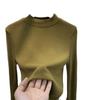 Camiseta interior básica de terciopelo para bebé con cuello alto tienda-propietario mujer otoño e invierno nueva manga larga cuello medio alto forro polar gruesa interior