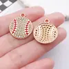 Pendente Esportivo de Liga Metálica com Gotejamento de Óleo e Cravejado de Diamantes Transfronteiriço Acessório DIY Joia Colar Único de Basquete Chaveiro