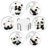 Posavasos de corcho de cerámica redondos con diseño de panda y flores, con aislamiento térmico, absorbentes y antideslizantes, venta al por mayor de fábrica