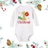 Transfronteiriço outono e inverno recém-nascido Natal roupas de bebê dos desenhos animados Natal veado romper manga comprida romper bainha do bebê