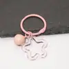 Llavero Transparente de Acrílico Personalizado Color Caramelo Estrella de Cinco Puntas Campana Lindo Accesorio Colgante para Mochila Bolsos de Pareja