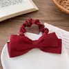 Diadema Negra con Lazo para Mujer Accesorios para el Cabello Bajo Bola Estilo Nuevo 2025 Lazo Pequeño Fragante para Cola de Caballo Cuerda para el Cabello Tocado