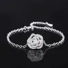 Pulsera de Moda 2023 Femenina Estilo Sudamericano Pulsera de Flor de Circonita Brillante Joyería Regalo de Vacaciones para Niña