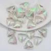 Em Estoque 14mm Furo Único Pingente Triangular Contas de Vidro Cristal Cor Galvanizada DIY Acessórios para Joias Artesanais Pingente de Carro