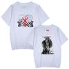 Camiseta de Verano para Pareja de Algodón Puro de Manga Corta con Hombro Caído Estilo Espada Berserk Legendario Casual Más Holgada Estilo Coreano a la Moda