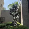 Esculturas Grandes de Acero Inoxidable Hechas a Medida por el Fabricante, Esculturas Metálicas Personalizadas para Paisajismo de Plazas y Parques, Artesanías de Arte Abstracto