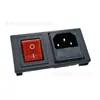 Enchufe de alimentación de casete tres en uno Ac-02 con interruptor Kcd4 en forma de barco de 4 pines para equipo médico con luz