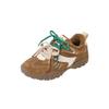 Súper geniales ~ Zapatos Forrest Gump de entrenamiento moral con combinación de colores invierno 2024 suela gruesa gamuza de vaca tacón bajo forro de felpa zapatos deportivos casuales para mujer
