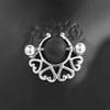 Anillo para pezón joyería para piercing corporal decoración sexy de club nocturno Barra recta de acero inoxidable hipoalergénico anillo para pezón de corazón 14g