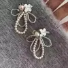 Brincos de flor de miçangas frescos e artísticos para mulheres, nicho, temperamento único, modernos, versáteis, sensação de alta qualidade, lindas joias de orelha