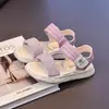 Sandalias Nuevas para Niñas 2026 Estilo Princesa de Verano Suela Suave Antideslizantes Velcro Zapatos de Playa Sandalias Romanas para Niños
