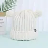 Gorro de Invierno para Mujer con Forro de Felpa, Tejido Cálido con Pompón, Estilo Coreano Moderno Versátil Engrosado Resistente al Frío