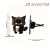 Comércio exterior transfronteiriço gato de leitura com clipe de ventilação para carro decoração aromaterapia fofo acrílico à prova d'água decoração
