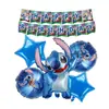 Set de Globos de Película de Aluminio Rosa Stetzai Globo de Stich Decoración de Cumpleaños Infantil Globo de Película de Aluminio de Dibujos Animados