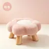Taburete floral para uso doméstico, taburete bajo de moda para sala de estar, mesa de centro, sofá, banco pequeño lindo para niños, taburete para cambiarse los zapatos para la entrada del dormitorio