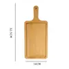 Tábua de Corte de Bambu para Pizza de Cozinha Decoração de Comida Ocidental Bandeja de Madeira Maciça Tábua Quadrada Simples de Madeira para Pizza com Alça