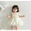 Vestido Elegante para Niña, Vestido de Princesa de Verano sin Mangas para Niños, Nuevo Conjunto de Verano, Vestido Chaleco Color Block de Moda para Bebé