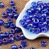 Cuentas de color AB de 6*9 mm, acrílico, color, agujero grande, para pulsera de niños, tocado para el cabello con cuentas, cuentas sueltas, aproximadamente 1870
