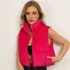 Chaleco Corto de Algodón con Relleno Cálido y Cuello Alto a la Moda para Mujer Otoño Invierno Nuevo Holgado Pequeño Chaleco de Algodón Ropa de Abrigo