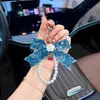 Llavero Colgante de Chica Picante Estilo Coreano Retro con Lazo de Mezclilla Elemento de Cereza de Gran Venta Accesorio para Bolsos de Celebridad de Internet Venta al por Mayor