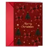 Novedad transfronteriza: una tarjeta de felicitación navideña de un solo lazo rojo vintage para árbol de Navidad con sobre, disponible para venta al por mayor