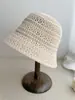 Sombrero de pescador de algodón y lino estilo japonés para mujer, transpirable y ligero, sombrero de pescador calado de verano, sombrero para protección solar, sombrero de pescador artístico