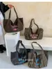 Bolsa Tote Transfronteiriça Estilo Coreano Estampa de Leopardo Casual Versátil Bolsa de Lona Grande Capacidade para o Dia a Dia Bolsa Feminina Fonte Feminina Atacado